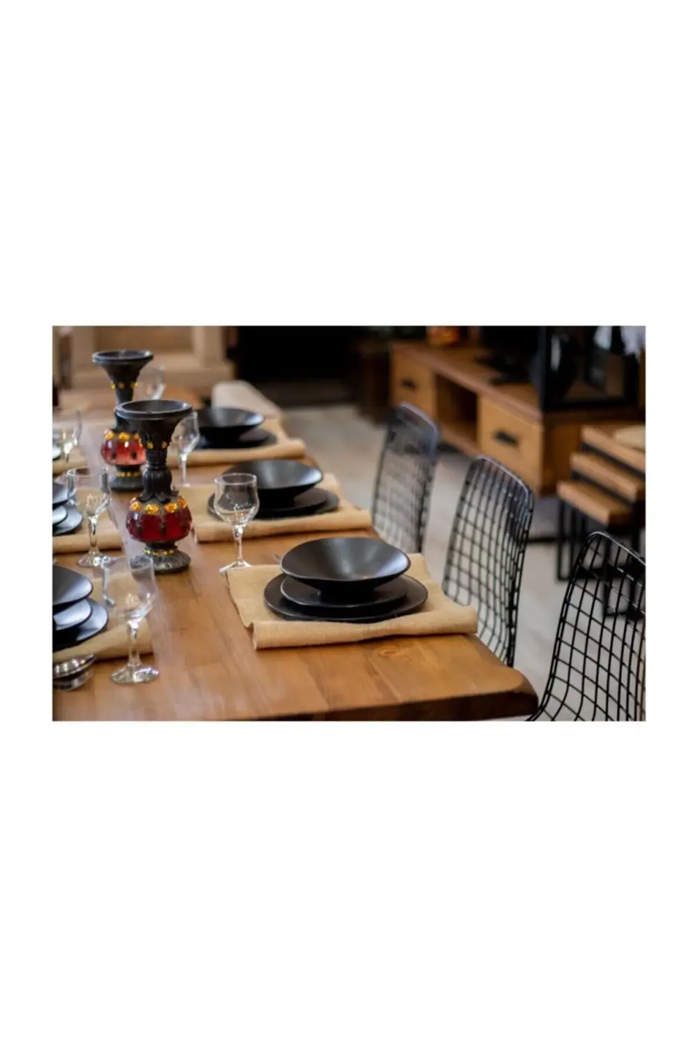 Nt Concept Ntconcept Vinne Masif Ağaç Yemek Masası - 85Cm-200Cm Masa