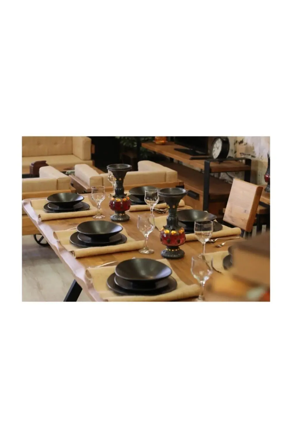 Nt Concept Ntconcept Vinne Masif Ağaç Yemek Masası - 85Cm-200Cm Masa