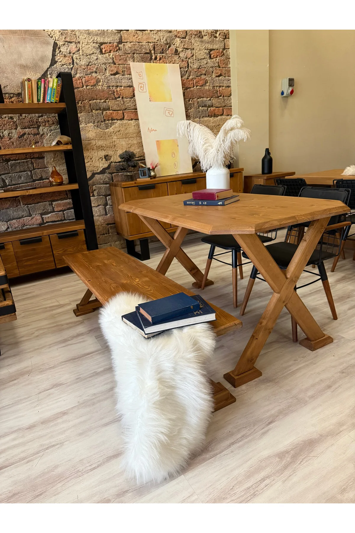 Ntconcept Vitra Ahşap Ayaklı Bench (80cm)