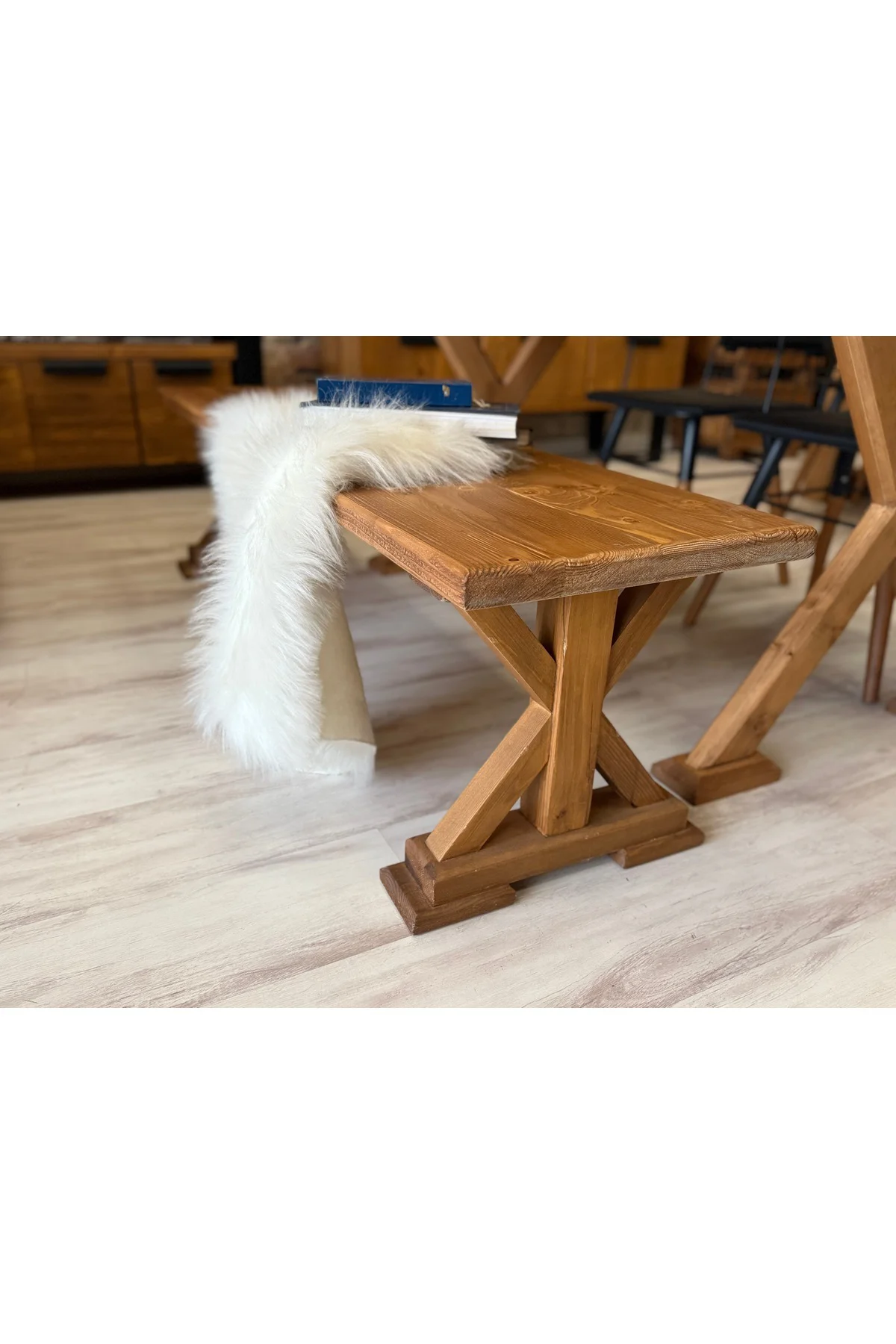 Ntconcept Vitra Ahşap Ayaklı Bench (180cm)