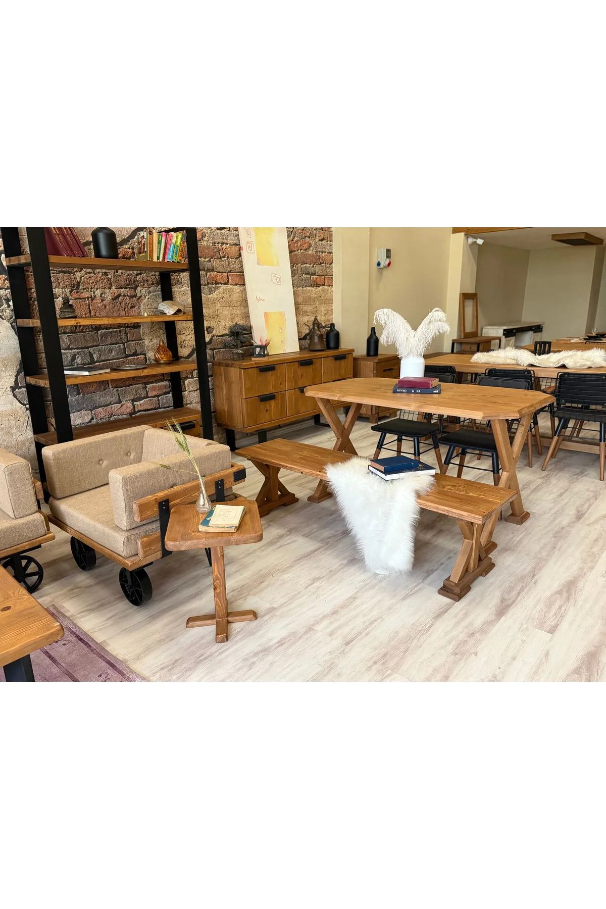 Ntconcept Vitra Ahşap Ayaklı Bench (220cm)