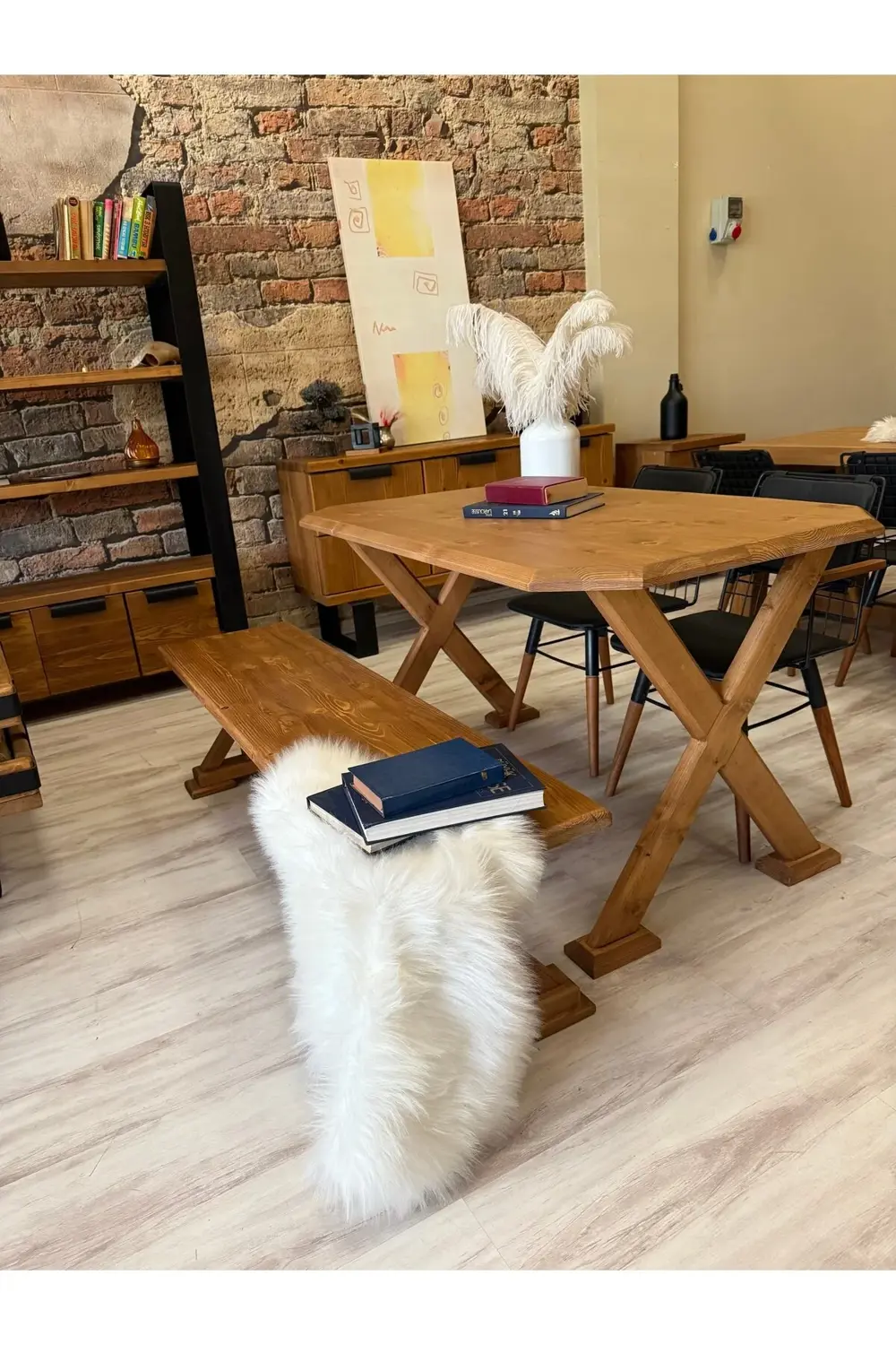 Ntconcept Vitra Ahşap Ayaklı Bench (230cm)