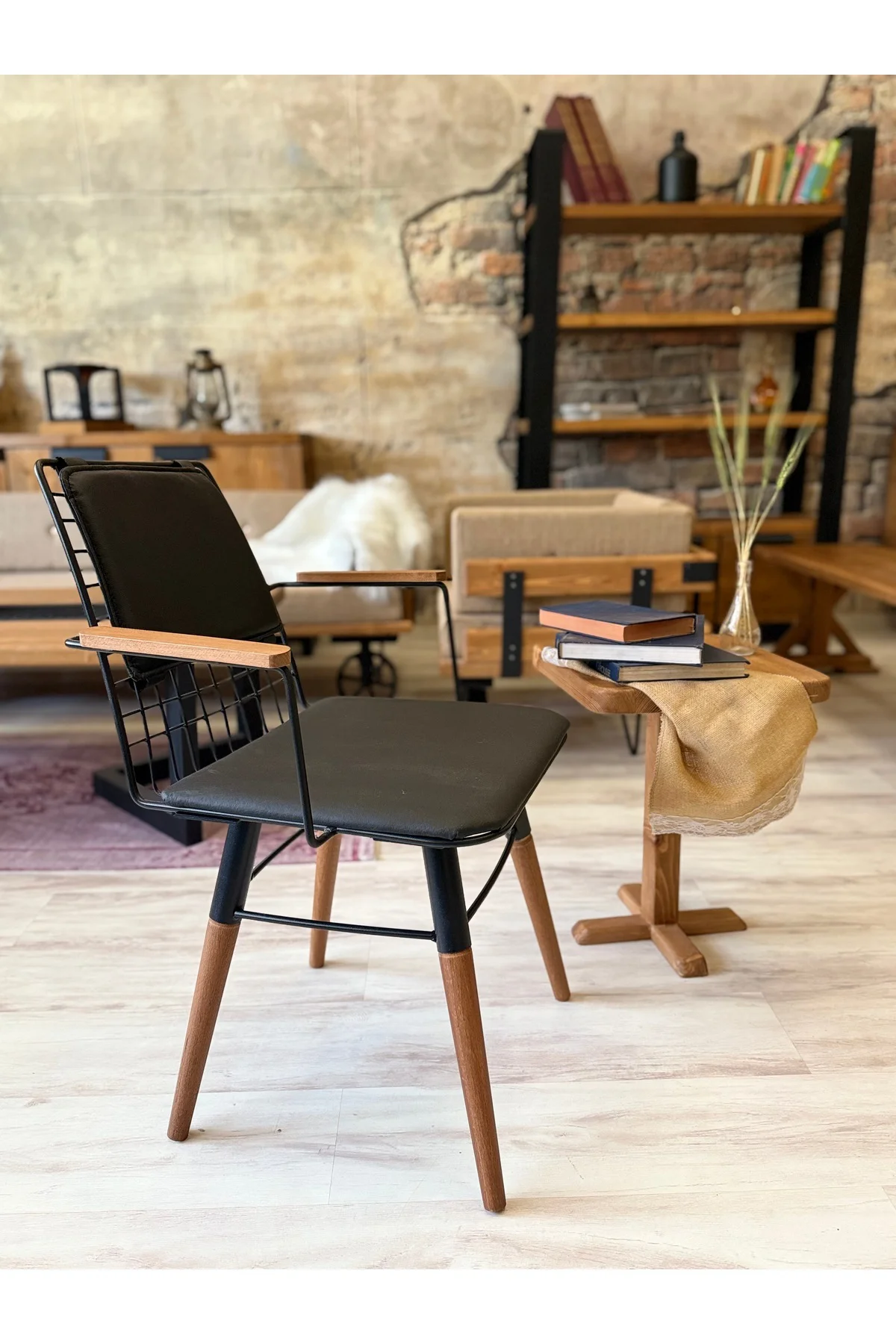 Ntconcept Vitra Sandalye Kollu Tel Ahşap Sandalye Ntconcept Vitra Sandalye Kollu Tel Ahşap Sandalye