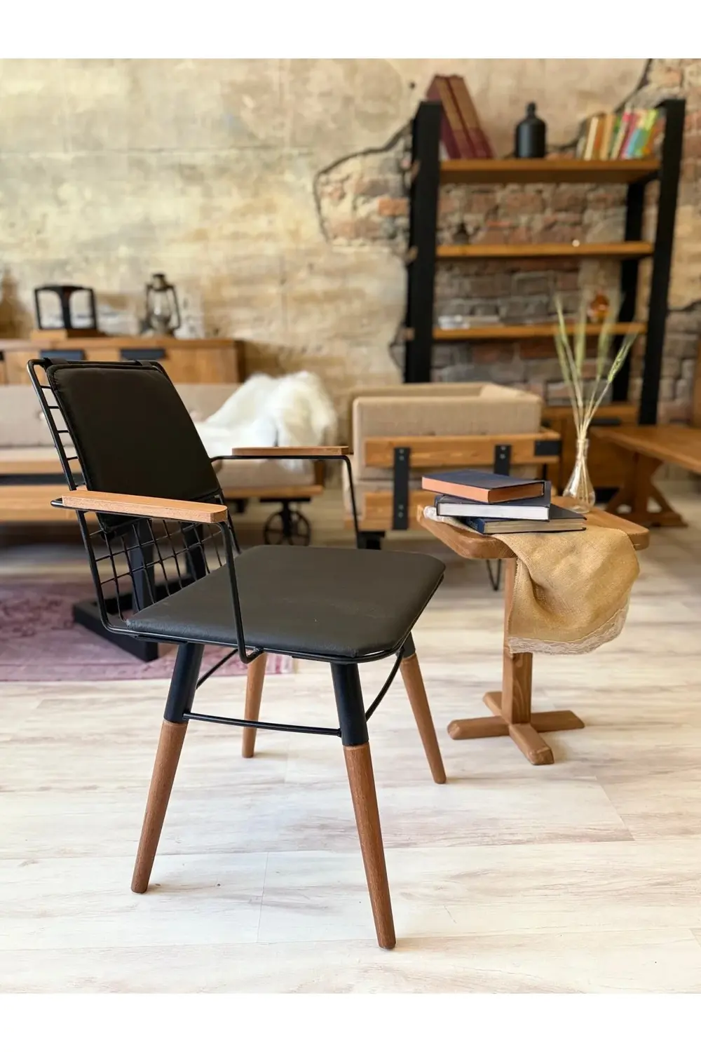 Ntconcept Vitra Sandalye Kollu Tel Ahşap Sandalye