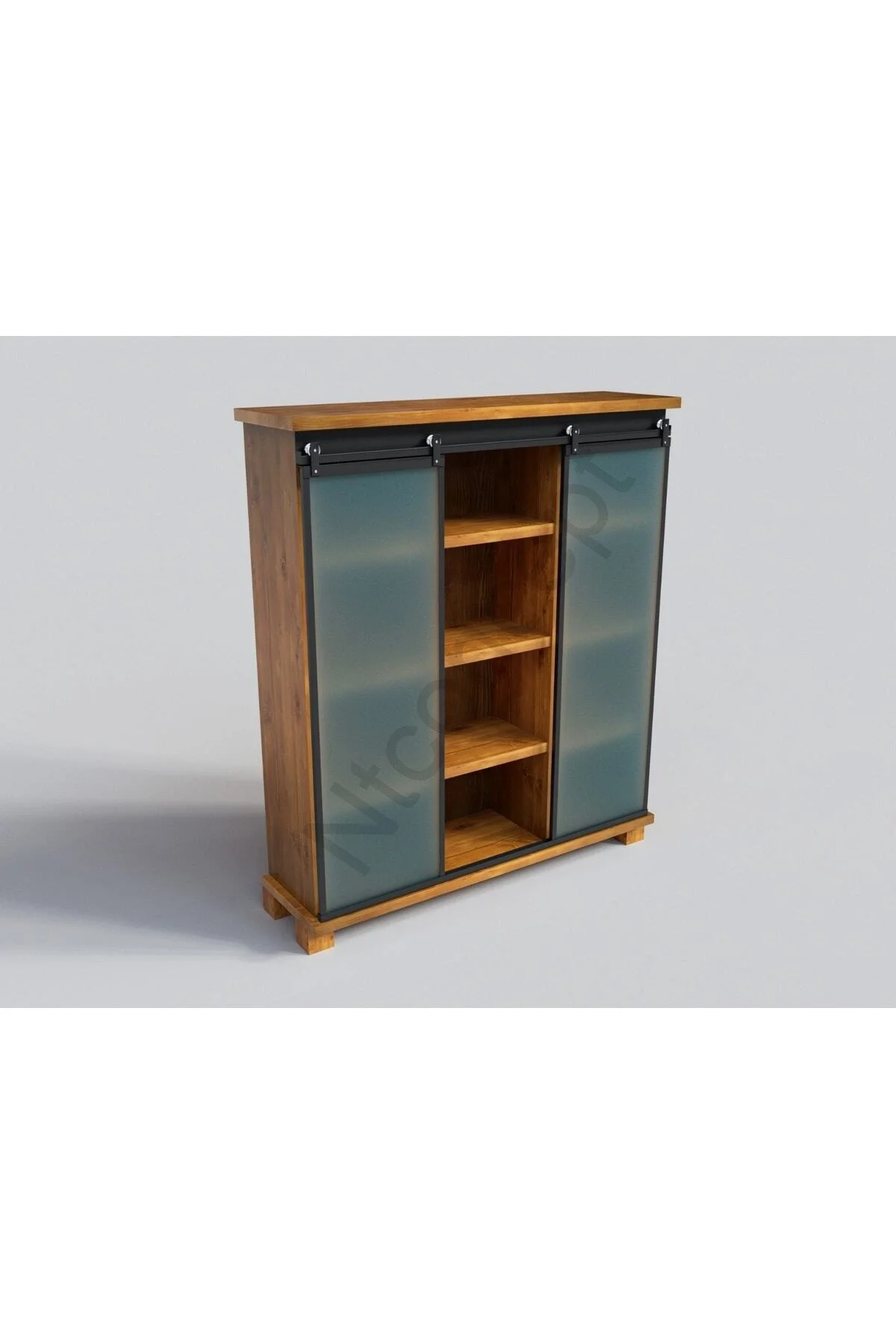Ntconcept Doğal Ağaç Ofis Kitaplık 160cm-h180cm-41cm