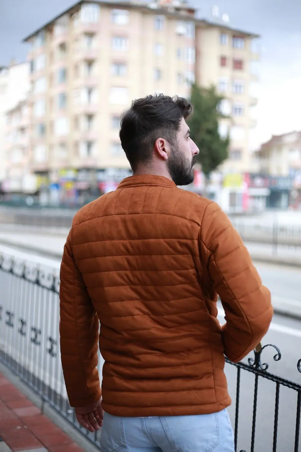 Nubuk Kumaş Astarlı Mont