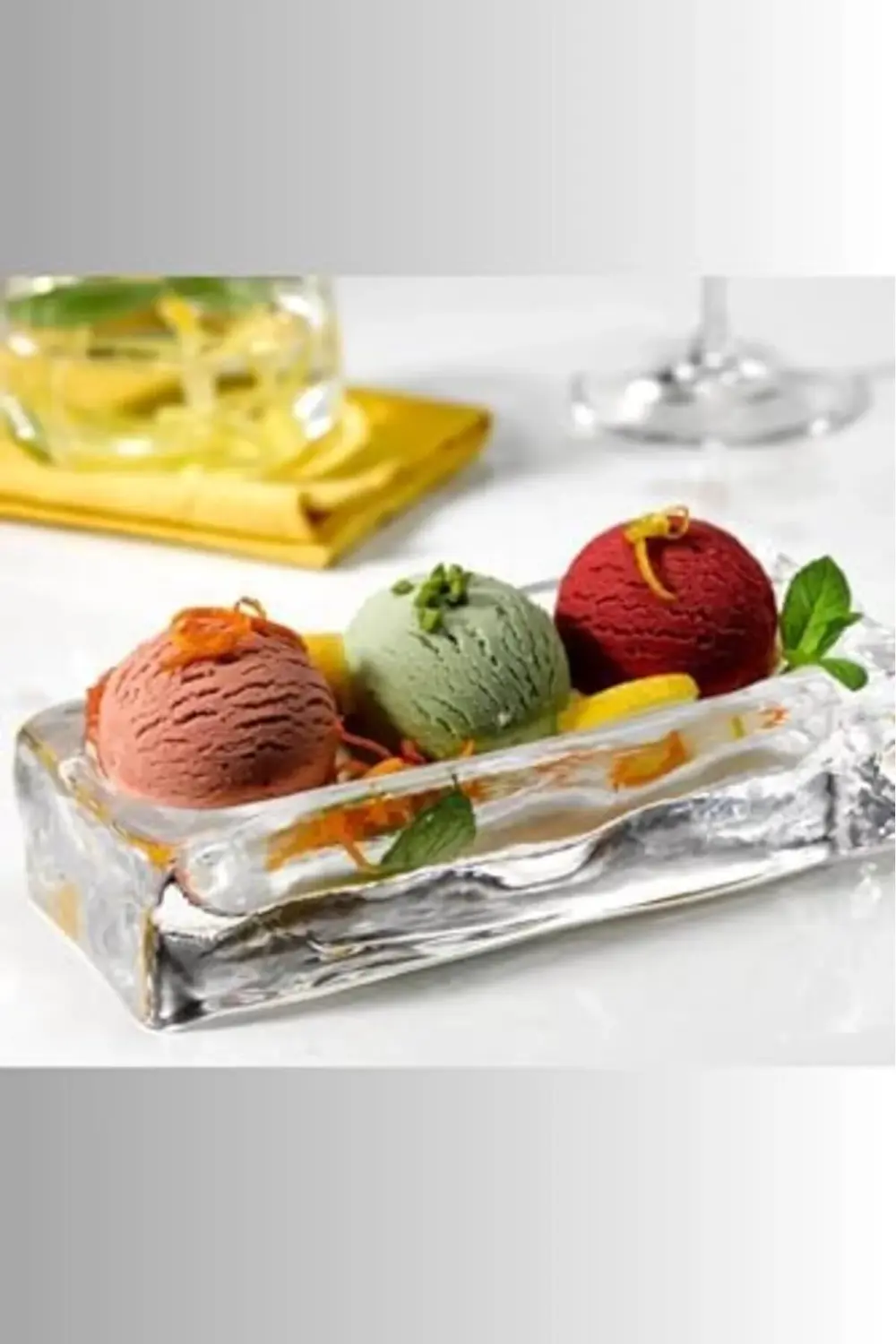 Nude 25368 Ice Cube Dondurma Servis Tabağı – Kristal, 18 cm, El İ