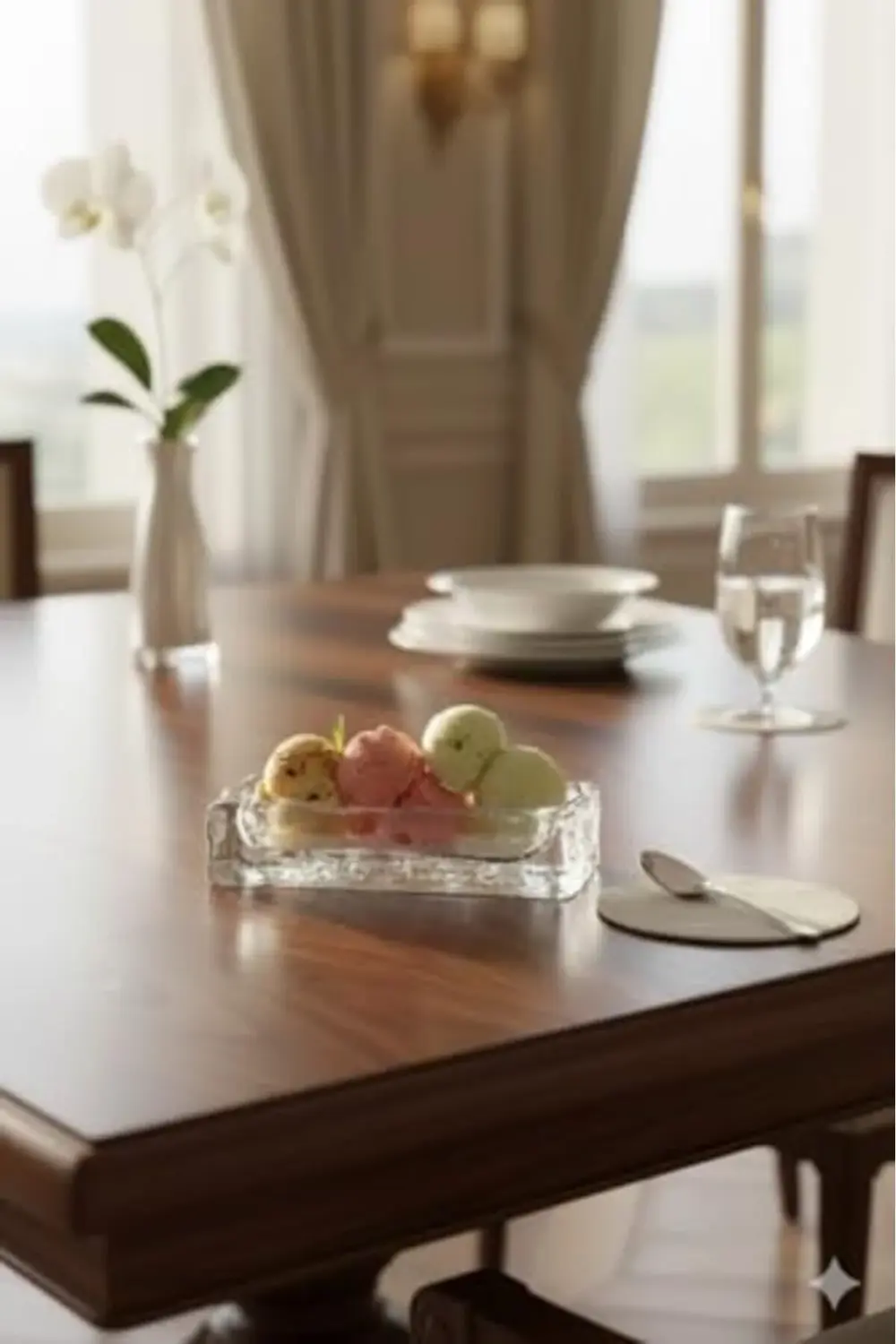 Nude 25368 Ice Cube Dondurma Servis Tabağı – Kristal, 18 cm, El İ