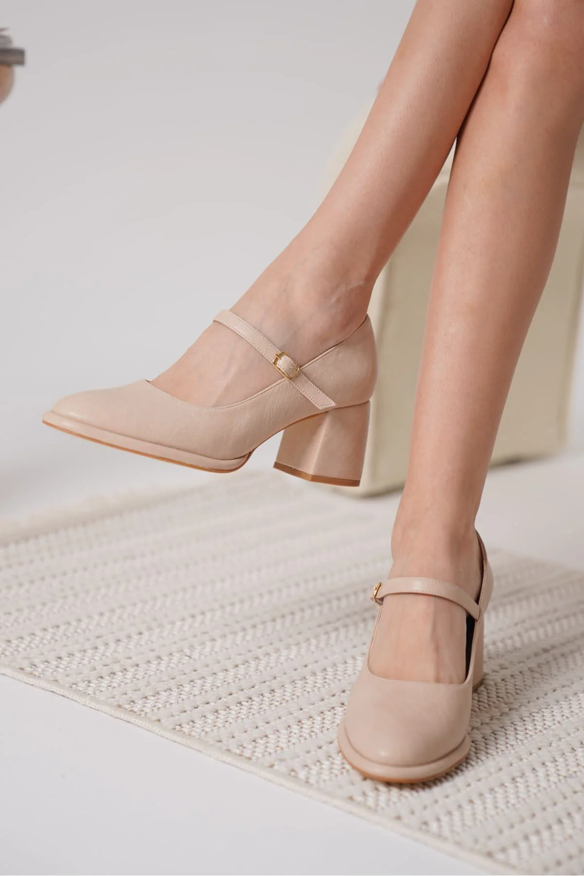 Nude Cilt Kadın Topuklu Ayakkabı TR18MS07D