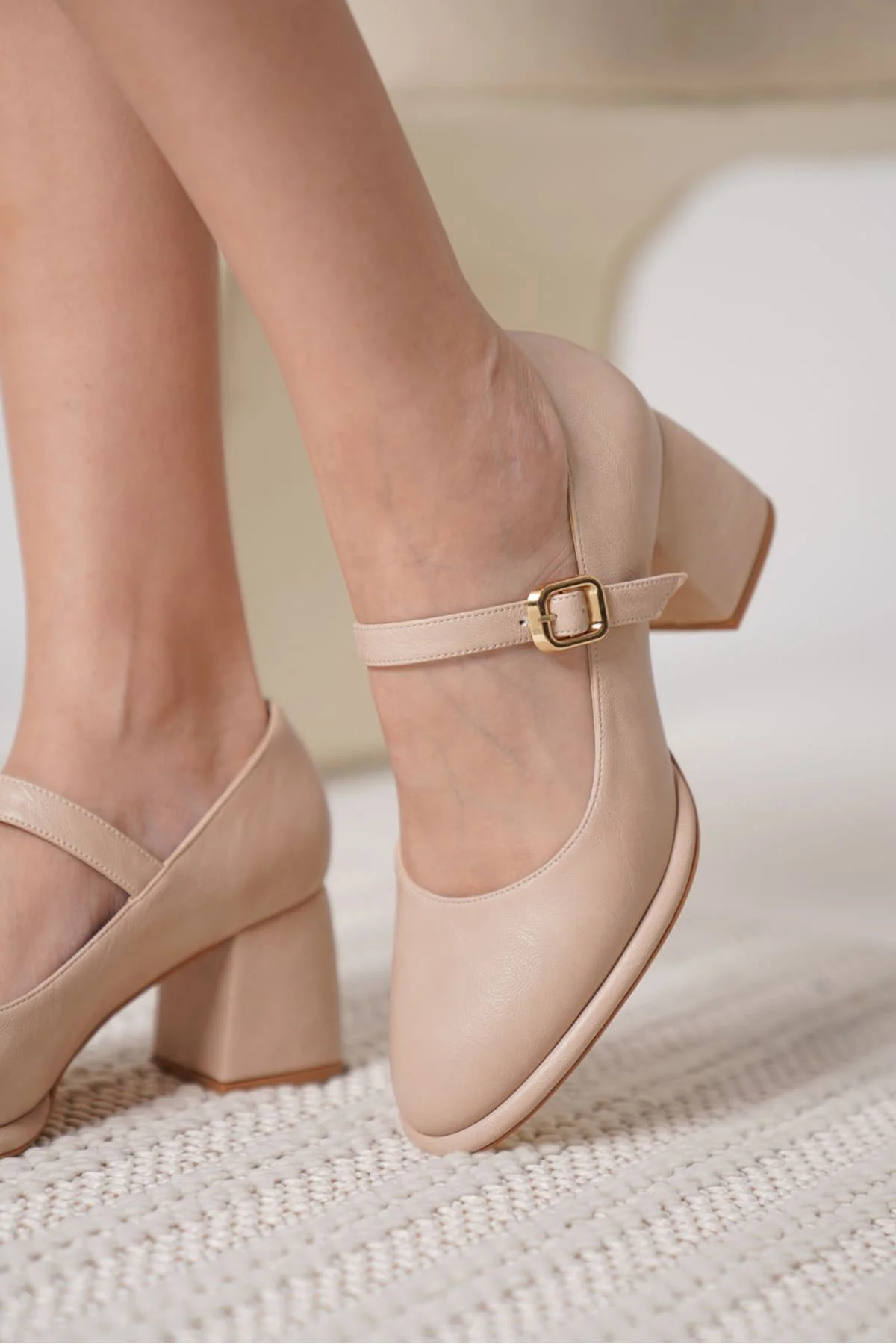 Nude Cilt Kadın Topuklu Ayakkabı TR18MS08D