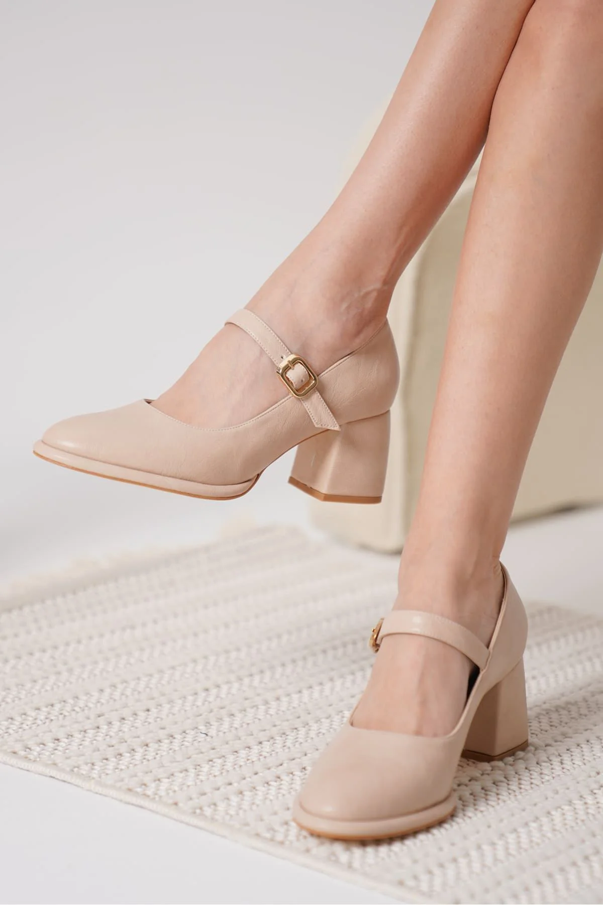 Nude Cilt Kadın Topuklu Ayakkabı TR18MS08D