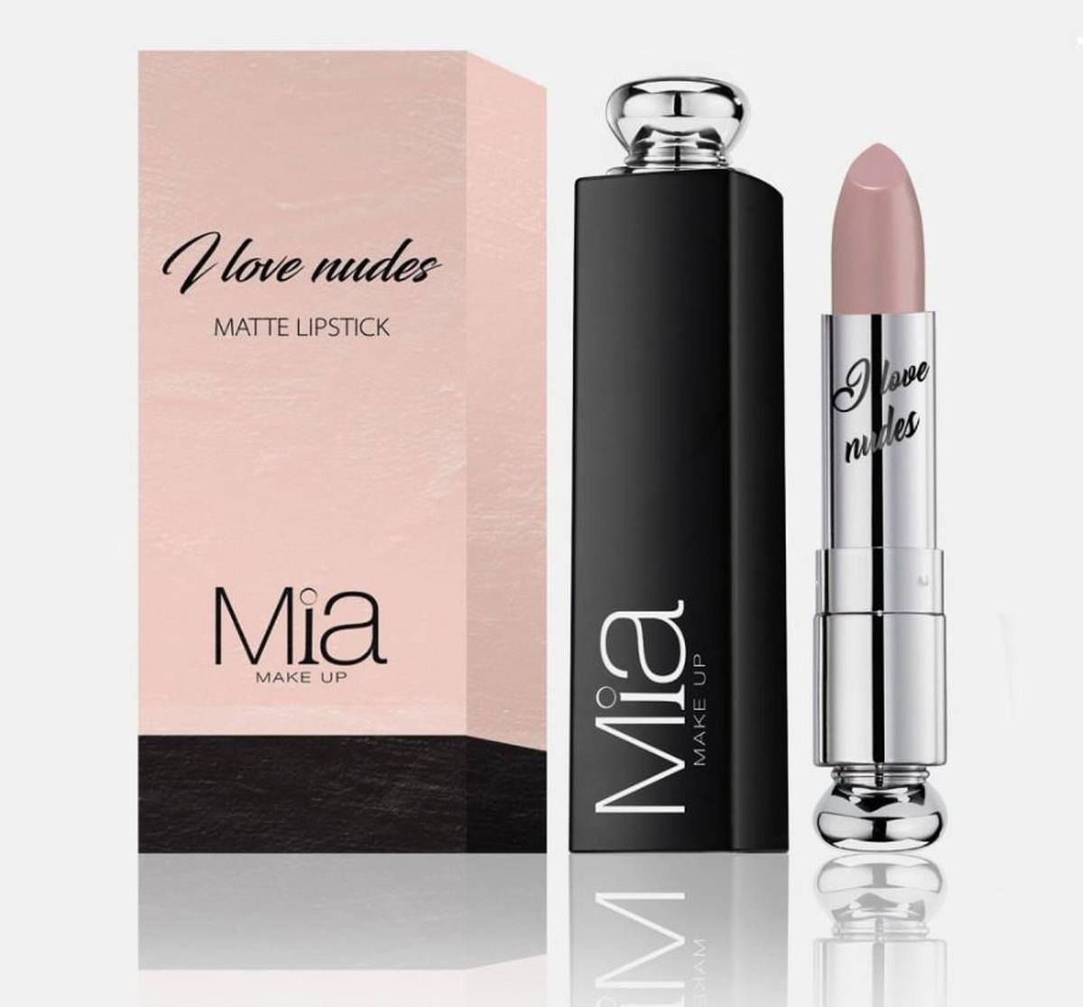NUDE TON RUJ I LOVE NUDES MATTE LIPSTICK CREAM NUDE STİCK MIA NUDE TON RUJ I LOVE NUDES MATTE LIPSTICK CREAM NUDE STİCK MIA