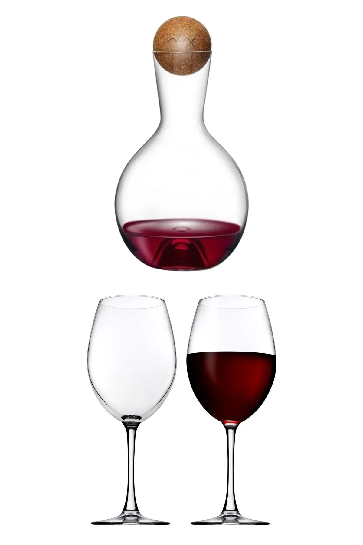 NudeGlass Vintage Kristal Karaf & Paşabahçe Enoteca Şarap Kadehi NudeGlass Vintage Kristal Karaf & Paşabahçe Enoteca Şarap Kadehi