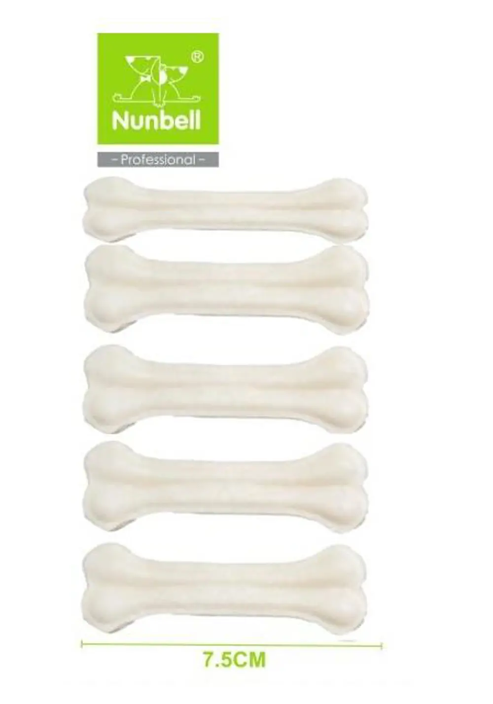 Nunbell Beyaz Pres Kemik 7,5cm 6'lı