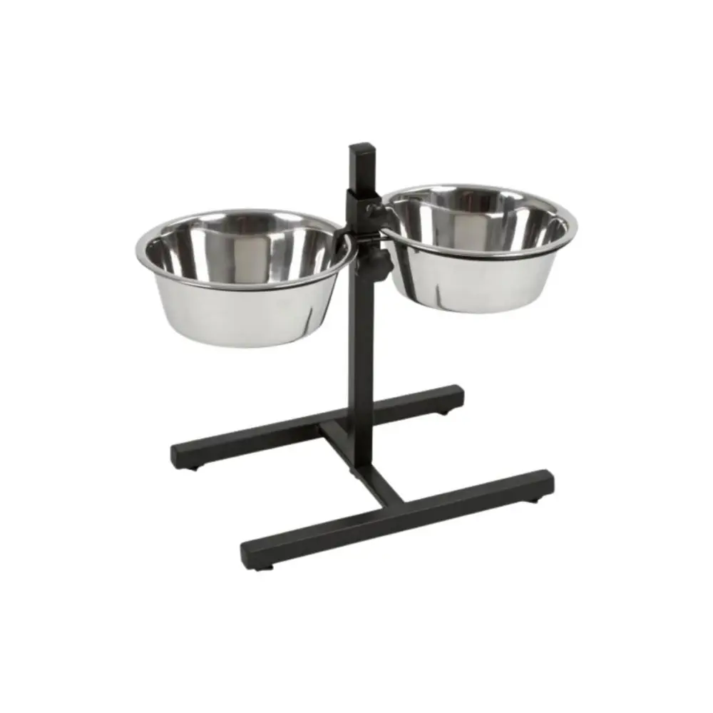 Nunbell İkili Ayarlanır Ayaklı Çelik Mama Kabı 24cm