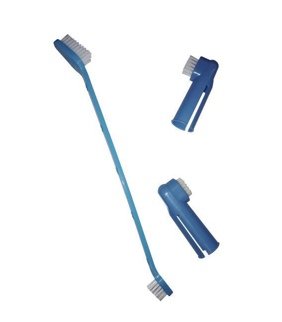 Nunbell Kedi Köpek Diş Fırçası+ Parmak Diş Fırçası Set