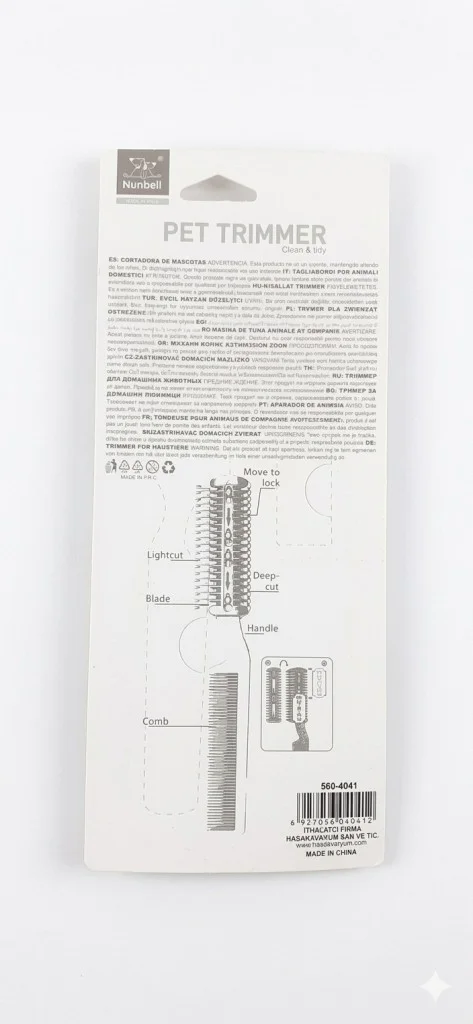 Nunbell Kedi Köpek Tüy Düzeltme Tarağı