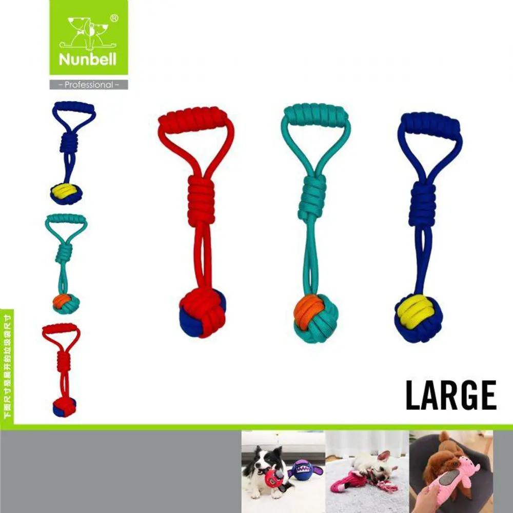 Nunbell Köpek Diş İpi Tutmalı Büyük L Boy