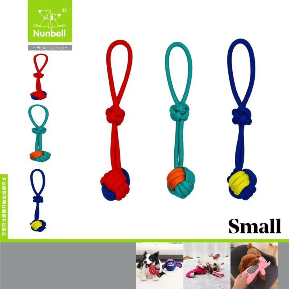 Nunbell Köpek Diş İpi Tutmalı Düğümlü Ufak