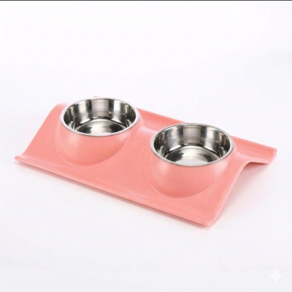 Nunbell Melamin İkili Çelik Mama Kabı Standı