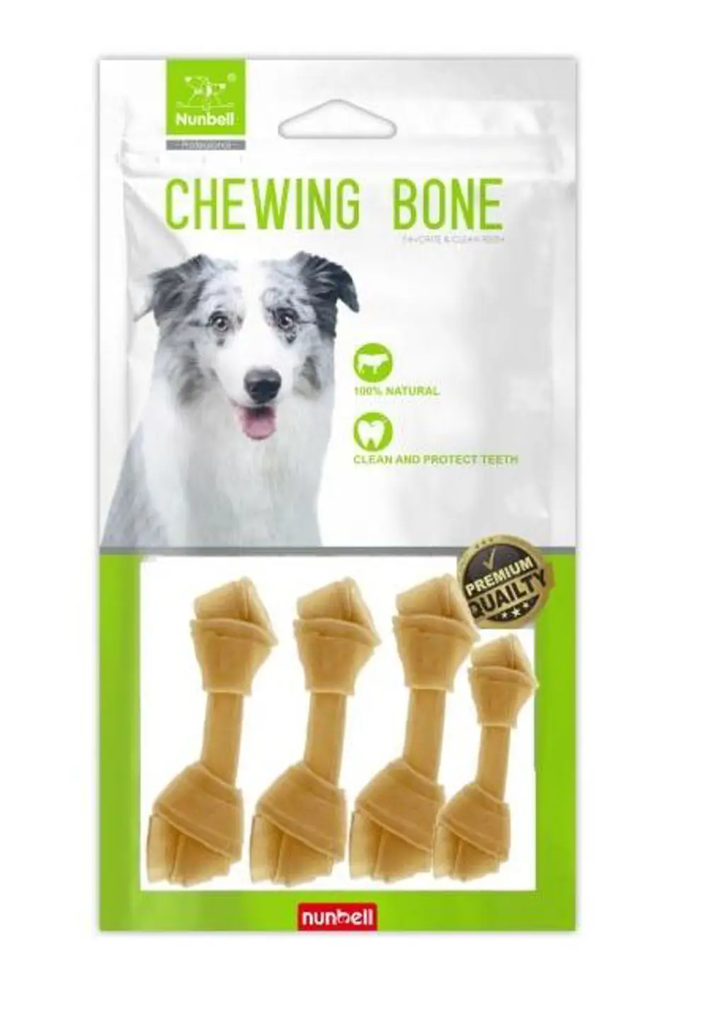Nunbell Natural Düğüm Kemik 5 cm 4'lü