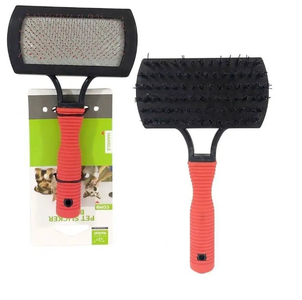 Nunbell Plastik Saplı Çift Taraflı Kedi Köpek Tarak