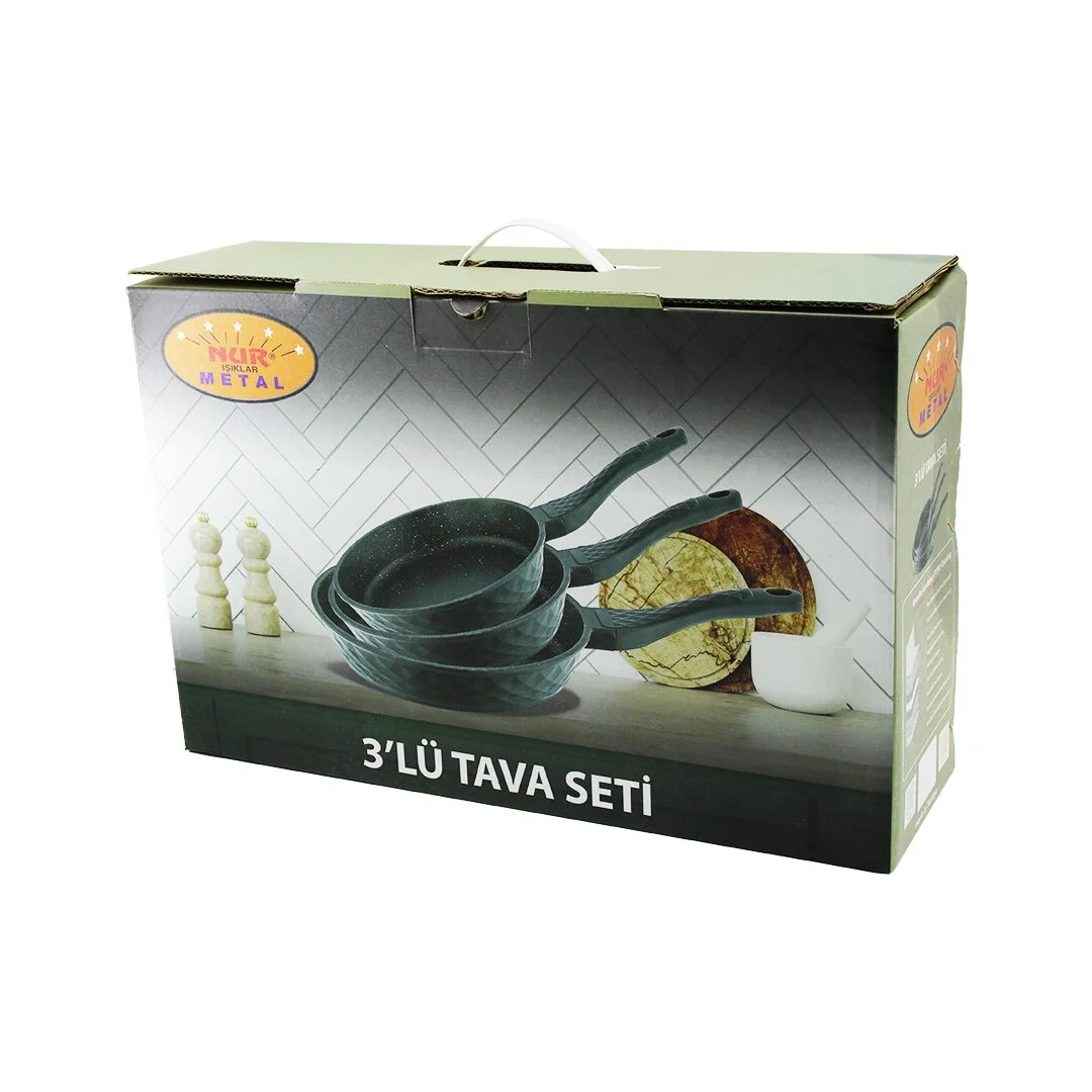 Nur Işıklar Metal 3pcs Döküm Tava Seti 20-24-28cm Bx40 Fiyatı, Yorumları ve Özellikleri