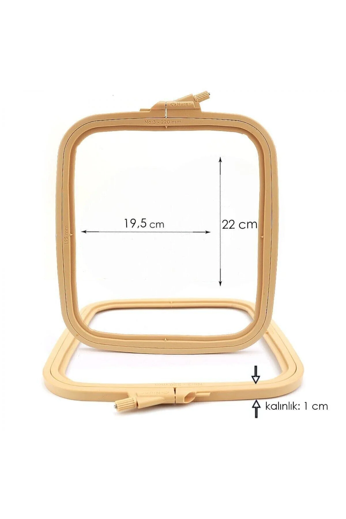Nurge Plastik Kare Kasnak. No:3 (195MM X 220MM)