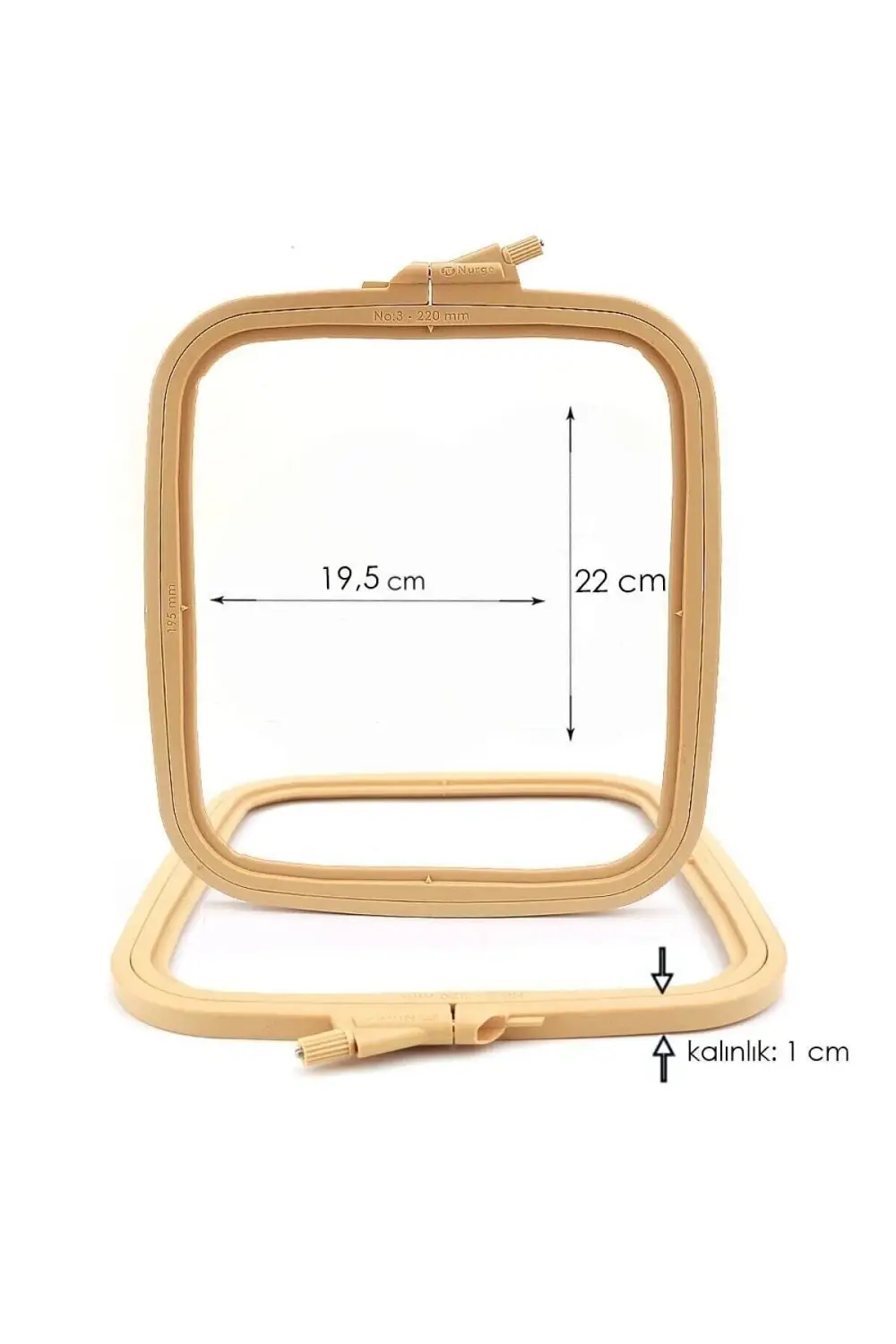 Nurge Plastik Kare Kasnak. No:3 (195MM X 220MM)