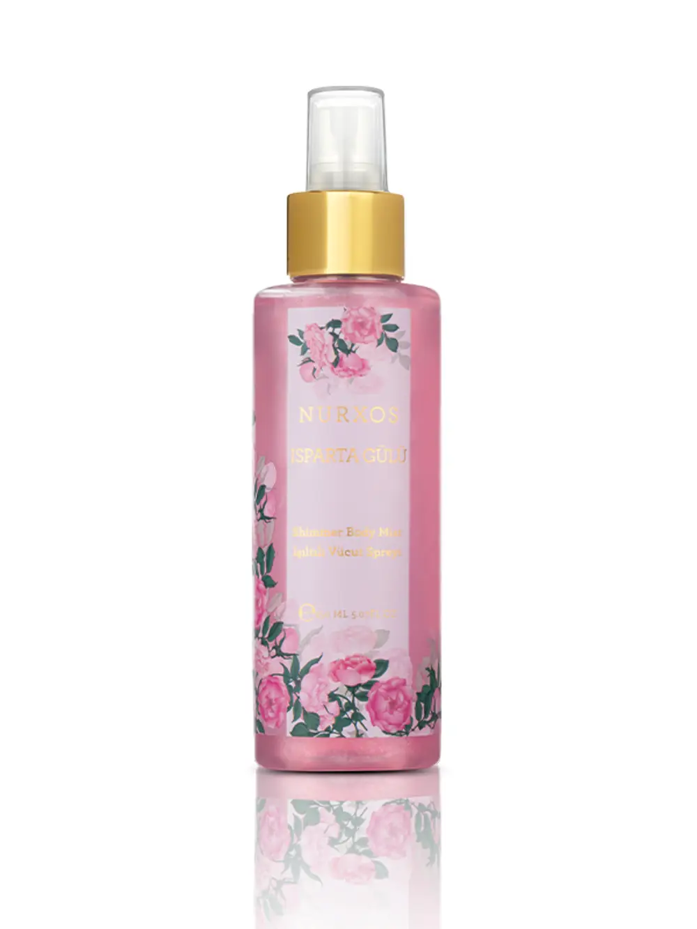 Nurxos 9117 Isparta Gülü 150 ML Kadın Işıltılı Koku Vücut Spreyi 