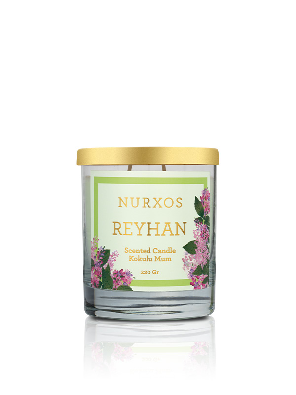 Nurxos  9680 Reyhan Kutulu 2 Adet Kokulu Mum+Freshener Oda Spreyi