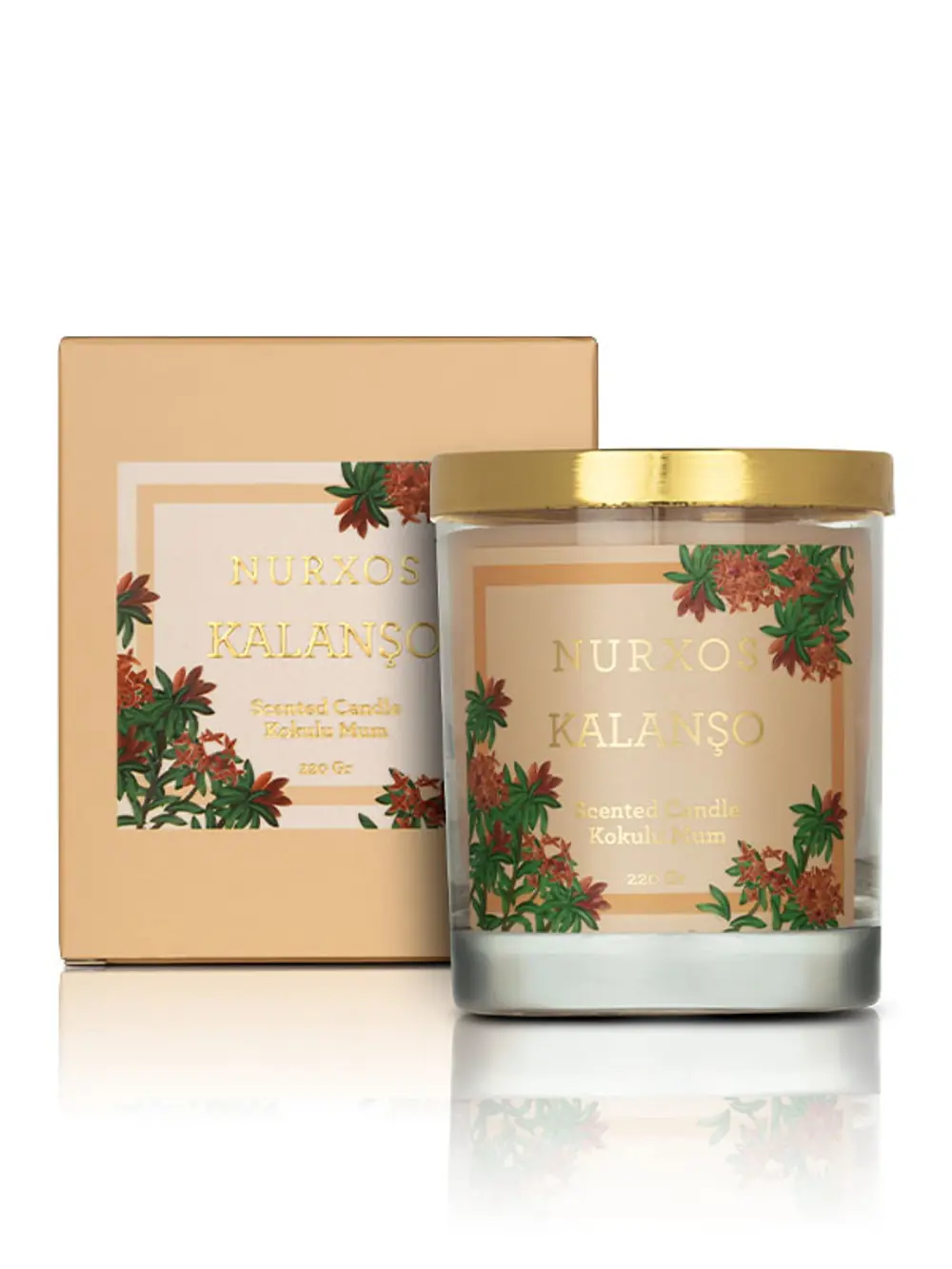 Nurxos 9685 Kalanşo Kutulu 2 Adet Kokulu Mum + Freshener Oda Spre