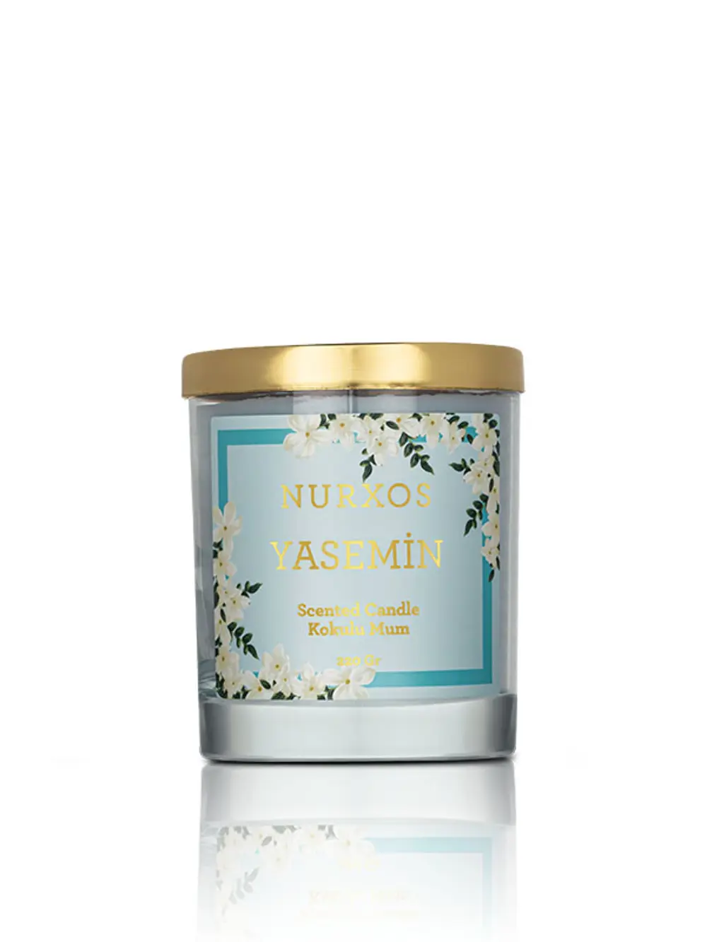 Nurxos 9687 Yasemin Kutulu 2 Adet Kokulu Mum + Freshener Oda Spre