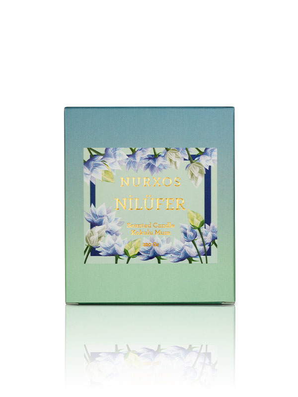 Nurxos  9688 Nilüfer Kutulu 2 Adet Kokulu Mum + Freshener Oda Spre