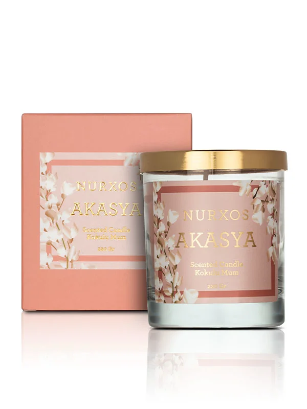 Nurxos Akasya Kokulu Mum 220 Gr – Oryantal Soya Mumu - 9657