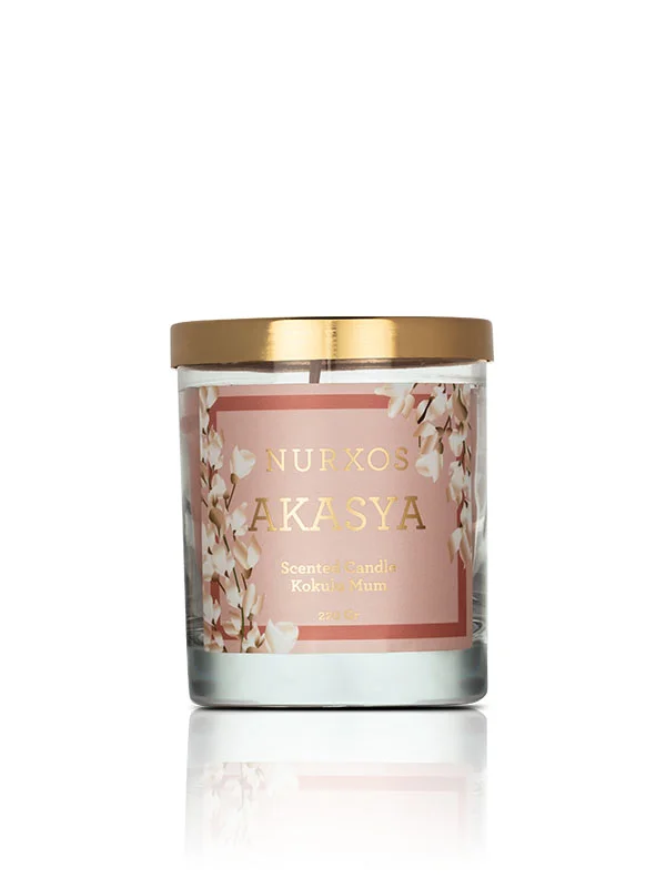 Nurxos Akasya Kokulu Mum 220 Gr – Oryantal Soya Mumu - 9657