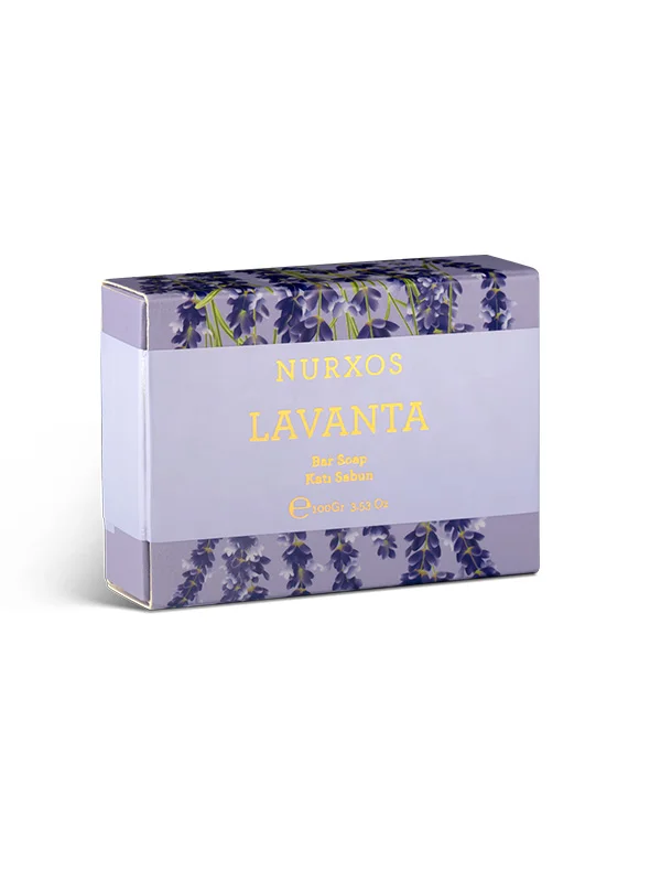 Nurxos Lavanta Katı Sabun 110 Gr – Çiçeksi Odunsu Parfümlü El Sab