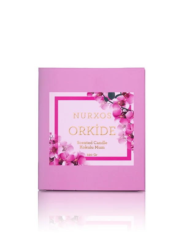 Nurxos Orkide Kokulu Mum Seti – 2 Kokulu Mum +  Oda Spreyi - 9683