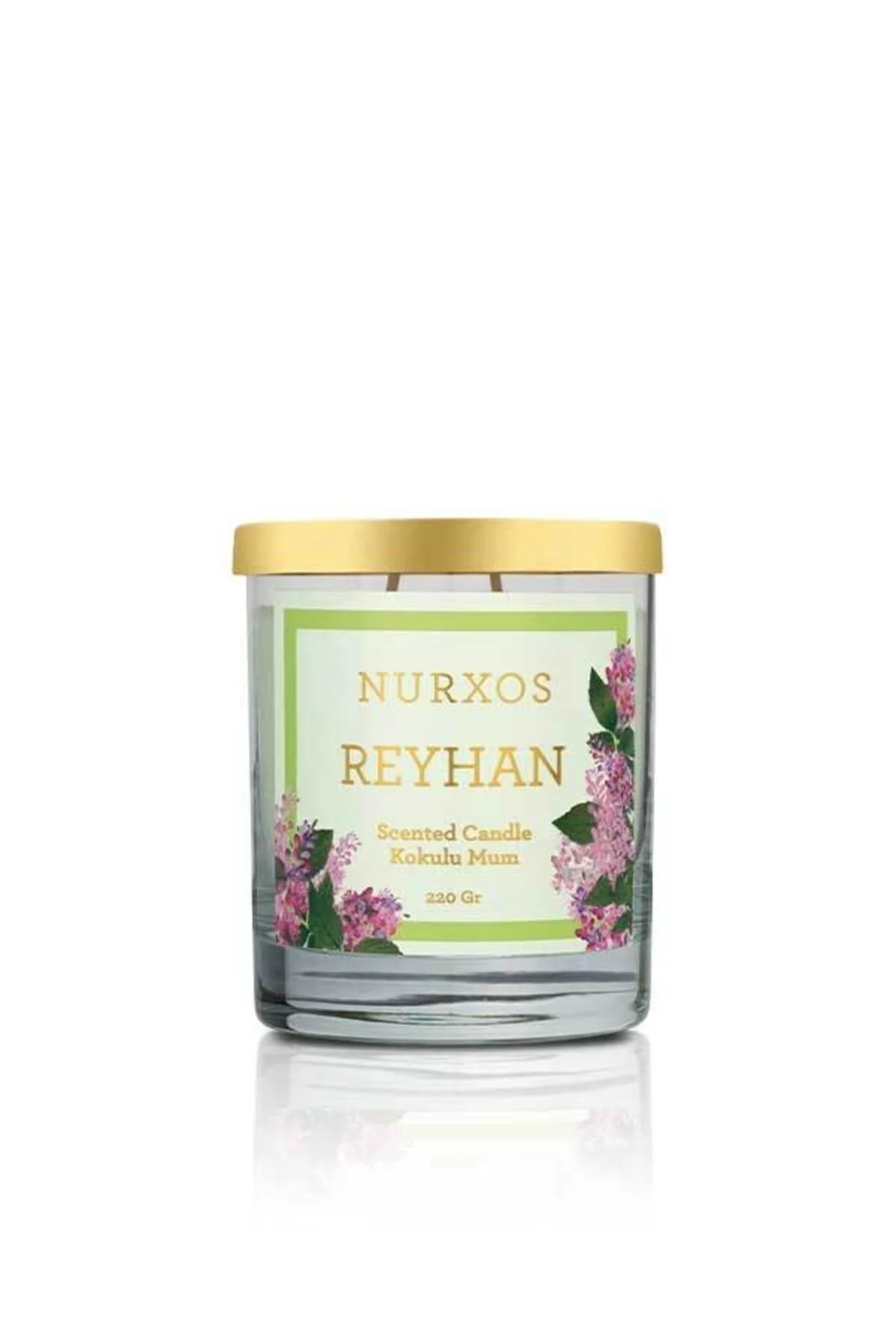 Nurxos Reyhan Kokulu Mum 220 Gr – Aromatik Soya Mumu - 9671