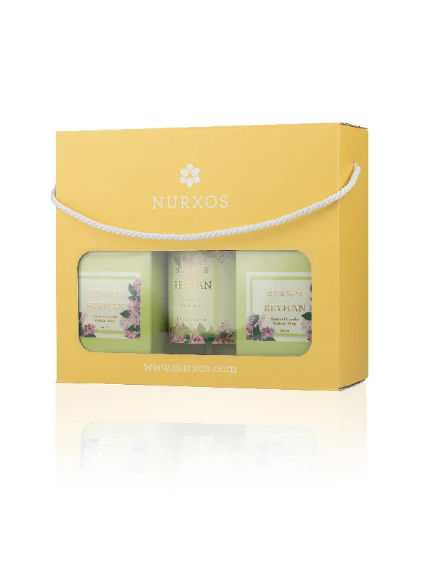 Nurxos Reyhan Kokulu Mum Seti – 2 Kokulu Mum +  Oda Spreyi - 9690