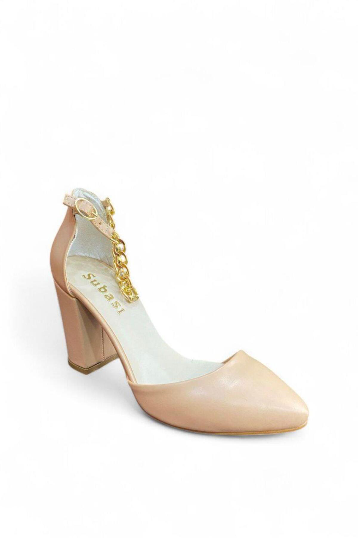 Cihanshoes Nut Cilt 8.5'Cm Topuklu Kadin Ayakkabi 36-37-38-39-40 Numara