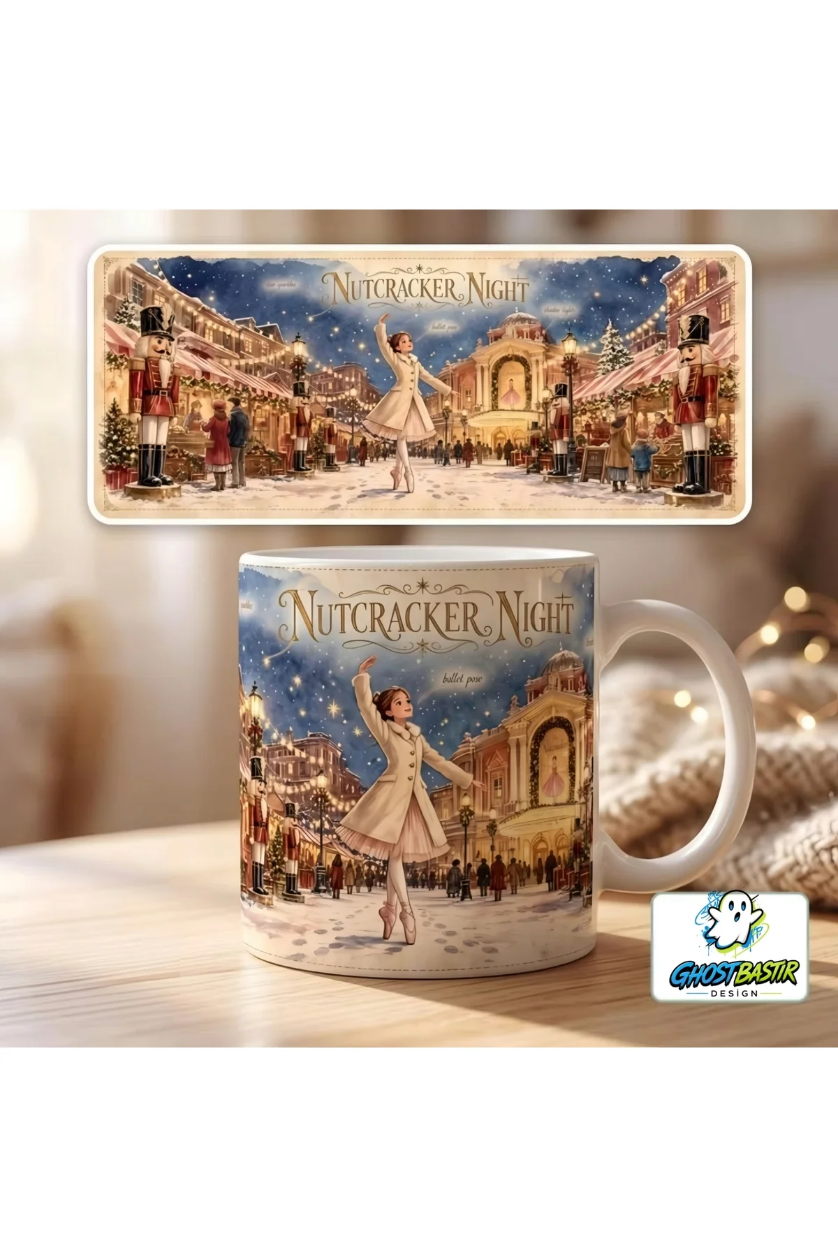 NUTCRACKER Christmas Ballet | Yılbaşı Kupa Bardak | Tek Adet K0635
