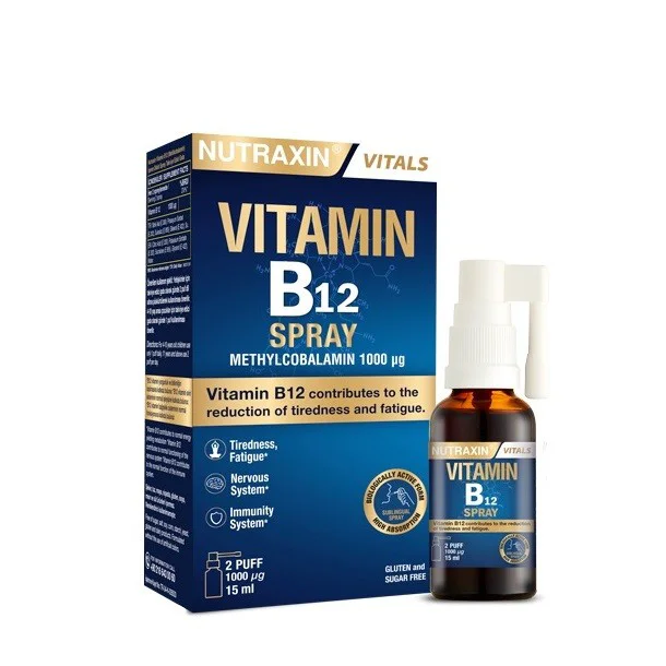 Nutraxin B12 Vitamin Sprey 15 ML Nutraxin B12 Vitamin Sprey 15 ML