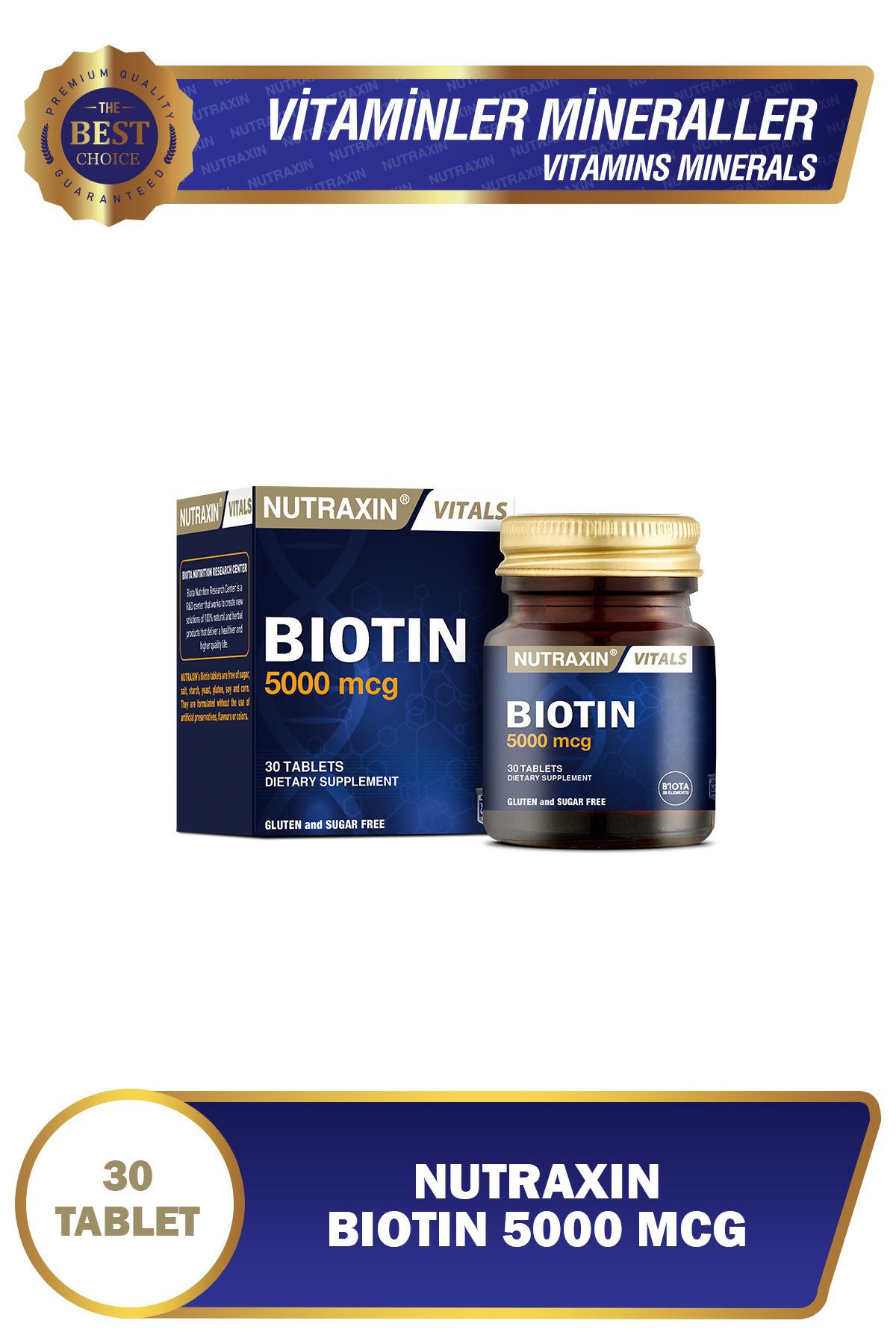 Nutraxin  Biotin 5000 Mg 30 Tablet