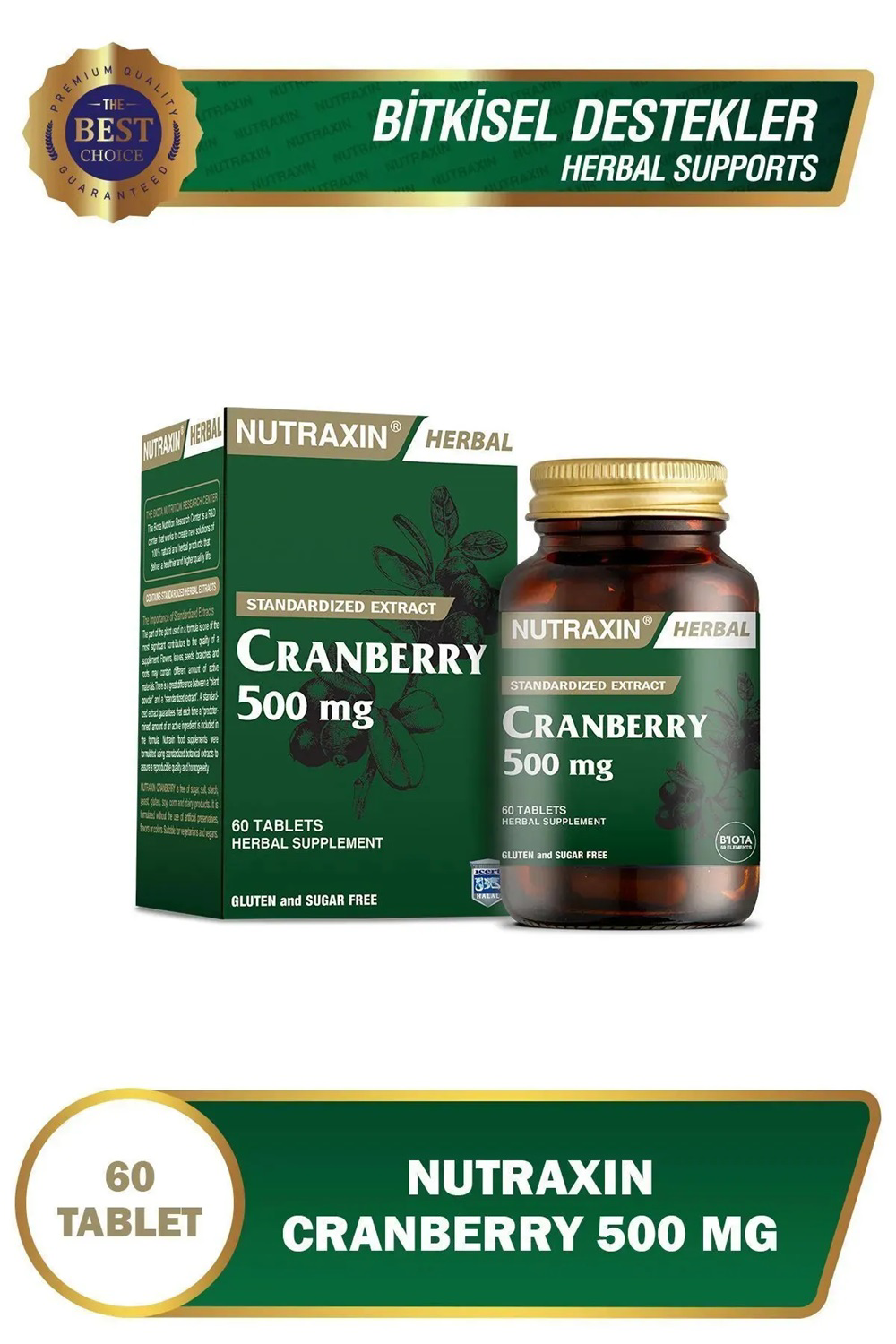 Nutraxin  Cranberry 500 Mg 60 Tablet