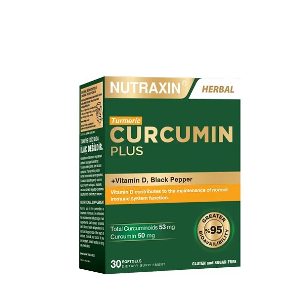 Nutraxin Curcumin Plus Vitamin D 50 mg 30 Kapsül Nutraxin Curcumin Plus Vitamin D 50 mg 30 Kapsül