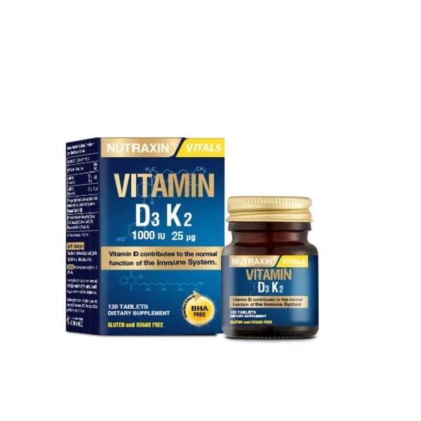 Nutraxin D3K2 Vitamin 120 Tablet Nutraxin D3K2 Vitamin 120 Tablet