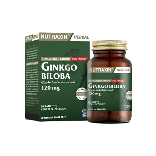 Nutraxin Ginkgo Biloba 60 Kapsül Nutraxin Ginkgo Biloba 60 Kapsül