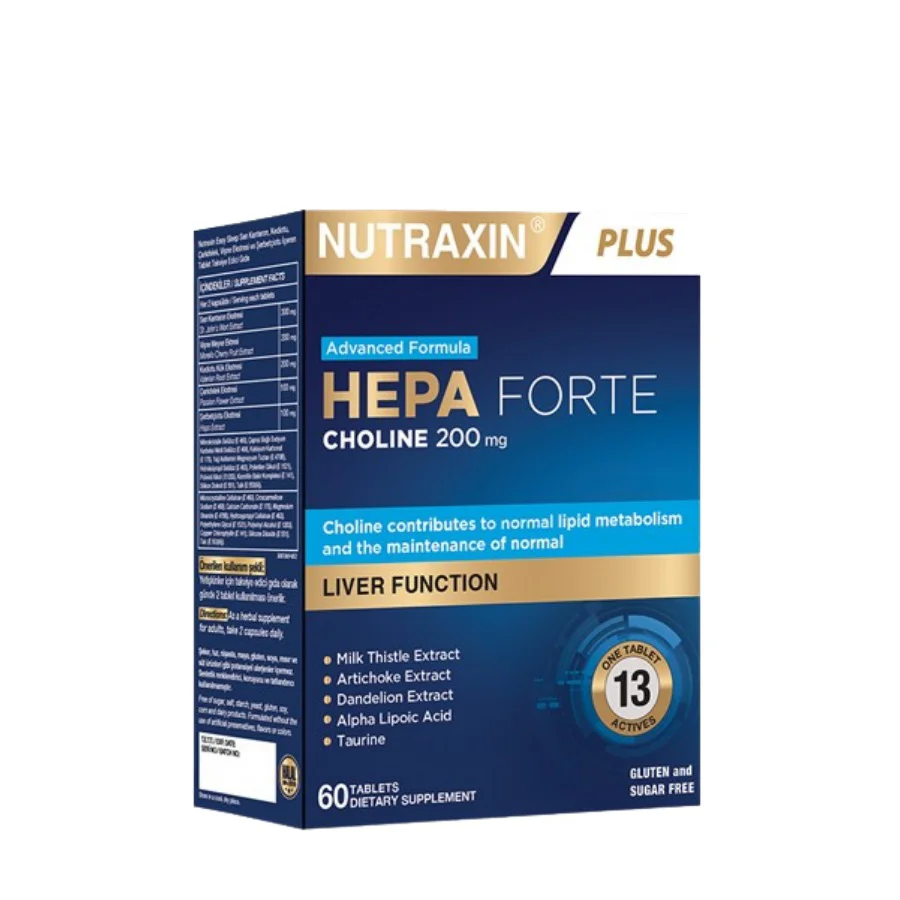 Nutraxin Hepa Forte Kolin 60 Tablet Nutraxin Hepa Forte Kolin 60 Tablet