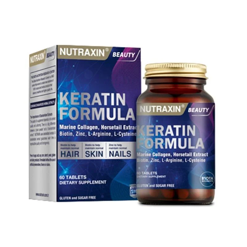 Nutraxin Keratin Formula Hair Nail Skin 60 Tablet Nutraxin Keratin Formula Hair Nail Skin 60 Tablet